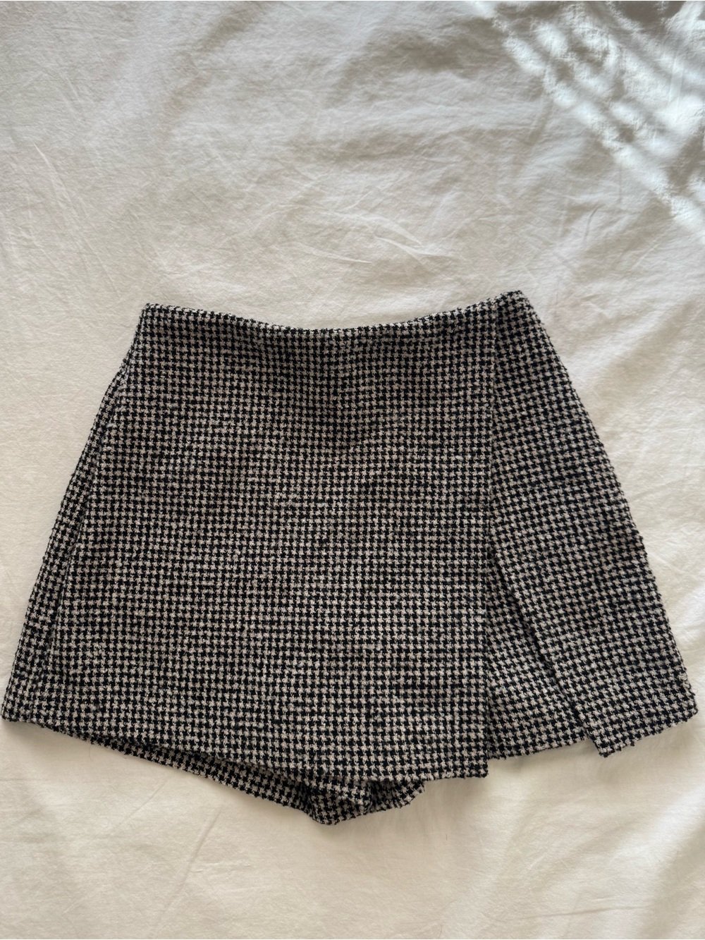 Houndstooth Mini Skort - Black & Off White